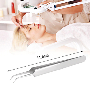 Pince à épiler pour extension de cils pour femmes outil cosmétique ultime en acier inoxydable avec couleur unie pour pince à cils - Product Image 4