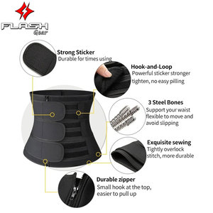 Entrenador de cintura para hombre, cinturón recortador para pérdida de peso, moldeador de cuerpo de neopreno, entrenamiento de sudor, cinturón para el vientre, correas dobles ajustables - Product Image 2