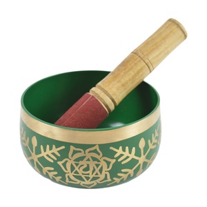 Bol chantant tibétain de couleur claire, idéal pour la maison, les fêtes, les mariages, bol de service avec un design personnalisé en métal solide disponible - Product Image 3