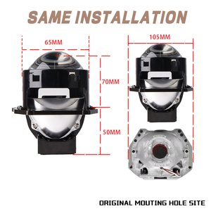 Faros delanteros láser cortos de 3 pulgadas DC 12V 50W Faros delanteros LED de haz Alto y Bajo Bombillas de lente de proyector billed para coches de luz delantera - Product Image 6