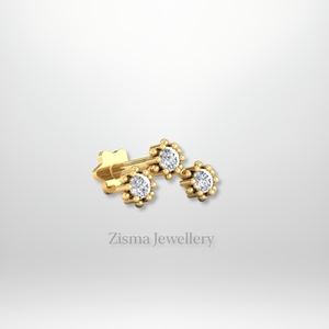 Boucles d'oreilles en diamant de luxe 14K 18K bijoux de piercing en or massif VVS DEF diamants de laboratoire réels certifiés IGI GIA en gros - Product Image 5