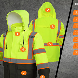 Vestes de sécurité personnalisables haute visibilité pour hommes Meilleure fabrication de haute qualité Conception personnalisée pour les uniformes de travail - Product Image 3