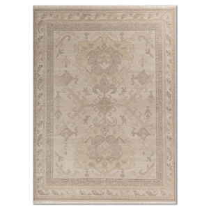 Tapis en laine Erbe Ivory noué à la main, grand format, motif médaillon, pour salon, voiture, forme rectangulaire - Rgs-1282 par Jaipur ZA - Product Image 1
