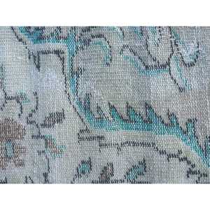 Alfombra Turca de 5.1x7.2 pies, Alfombra Vintage, Alfombra con Rayas Azules - Product Image 3
