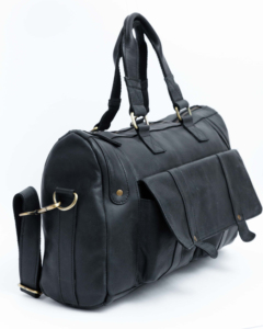Venta caliente personalizado cuero genuino viaje Weekender Duffle Bag gimnasio deportes Tote cierre de cremallera moda bolsa de lona para la noche - Product Image 5