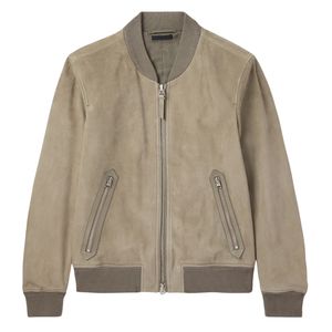 Blouson aviateur pour homme Vêtements d'extérieur décontractés Col côtelé zippé Poignets Ourlet à manches longues Élégant à la mode avec poche à glissière - Product Image 1
