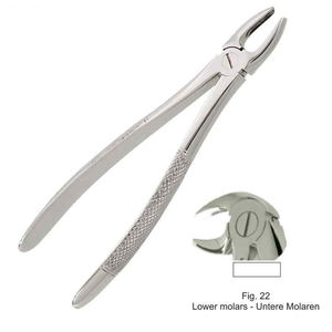 Manual Reusable Stainless Steel CE Certified Tooth Extracting Forceps Dental Instrument English Pattern Lower Molars Untere - Product Image 1