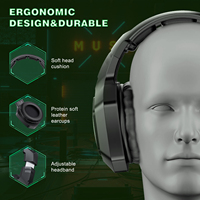 Casque de jeu sans fil ONIKUMA K10 RGB Light 2.4G, son surround, casque filaire supra-auriculaire avec microphone