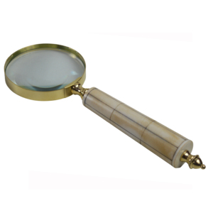 Loupe en verre poli brillant, plaqué argent, idéale pour la vaisselle, la lecture, loupe de qualité design à prix avantageux - Product Image 4