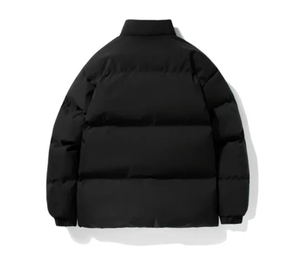 2025 OEM, venta al por mayor, chaqueta acolchada para hombres, ropa de invierno informal personalizada, lona impermeable, cuello levantado, patrón sólido, cremallera frontal - Product Image 2