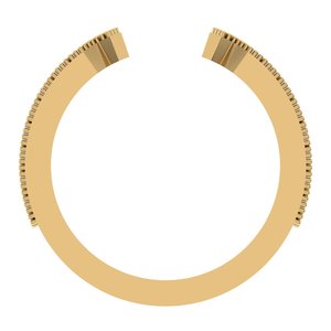 แหวนเพชรสไตล์ชนเผ่าสีทอง14K พร้อมหินกลมสำหรับปลูกในห้องปฏิบัติการ - Product Image 4