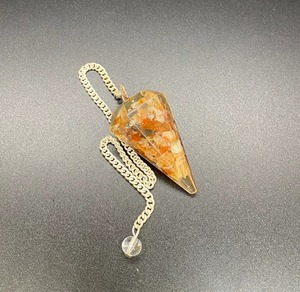 Alta calidad rojo cornalina orgón péndulo Hada tallada facetada radiestesia cono Feng Shui estilo meditación curación artesanías de cristal - Product Image 6