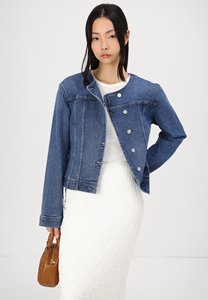 Chaqueta vaquera de mezclilla azul medio para mujer, diseño único, calidad superior, cierre de botones, diseñada para mujer, comodidad para todas las estaciones - Product Image 5