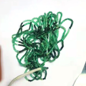 6 hebras de Esmeralda sombreada natural de 2,5mm a 3mm Rondelle Smooth Beads 162 Cts Lot 16 pulgadas Iroc Sales Gemstone Bead US $93 para todos - Product Image 3