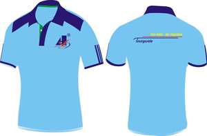 T-shirt personnalisé de haute qualité pour uniforme masculin, logo brodé, tissu jersey en spandex/coton, faible MOQ, fabriqué au Vietnam, service OEM - Product Image 4