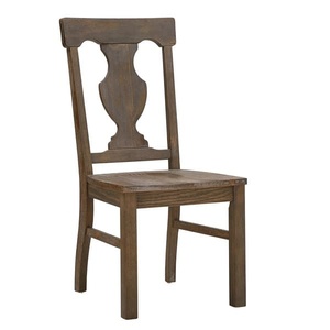 Chaise de salle à manger en bois fini chêne fabriqué à la main avec des lignes épurées, un cadre renforcé et un caractère rustique pour des intérieurs intemporels - Product Image 2