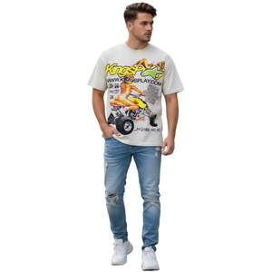 T-shirt graphique Motorsport pour homme, manches courtes, streetwear, coton, motif course audacieux, décontracté, mode, haut de tous les jours - Product Image 6