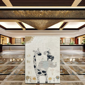 Obtenez un tapis durable et donnez une touche spéciale à votre décoration intérieure avec le tapis doux en polyester double Schling de Goldenmoon Home Area Carpetqui 42 - Product Image 1