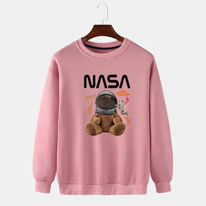 Sweat-shirt à col rond grande taille pour hommes en coton lourd avec broderie Sweat à capuche à manches longues pour hommes - Product Image 6