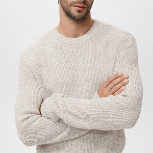 Suéter de Hombre de Punto con Hombros Caídos, Estilo Informal, 100% Algodón, Logotipo Personalizado, Ajuste Holgado, Invierno 2025 - Product Image 6