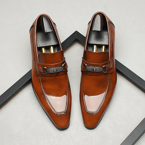 รองเท้าหนังแท้สำหรับธุรกิจ พื้นรองเท้าทนทานต่อการสึกหรอ พร้อมพื้นรองเท้าด้านในระบายอากาศได้ดี รองเท้าทางการสำหรับผู้ชาย รองเท้าทำงาน - Product Image 3