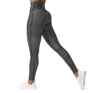 Pantalons de sport pour femmes sur mesure, taille haute, compression, séchage rapide, uni, écologique, léger, respirant, longueur intégrale, grande taille - Product Image 6