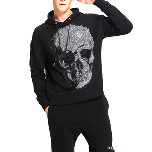 Streetwear Sweat à capuche surdimensionné avec strass pour homme en coton mélangé lourd délavé personnalisé Boxy Fit Zip Up Vente en gros Sweat à capuche premium - Product Image 5