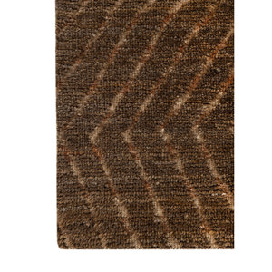 พรมขนสัตว์ถักมือสีน้ำตาลเบจ Zuri รุ่น AKWJ-1037(CS-01) ลายเรขาคณิตสไตล์โบโฮ สำหรับห้องนั่งเล่น ห้องโถง ทางเดิน ขนาด 9x12 ฟุต รูปทรงสี่เหลี่ยมผืนผ้า - Product Image 4