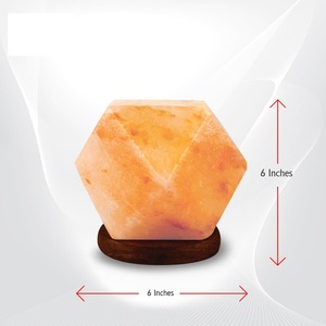 Lampes de sel en forme de diamant de l'Himalaya avec ampoule et câblage, lampes de sel du Pakistan, lampes de sel de l'Himalaya en gros - Product Image 2
