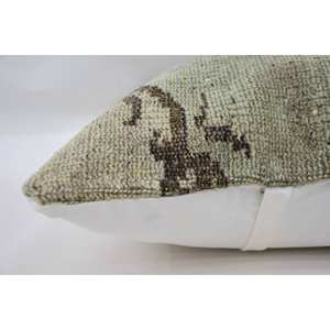 Oreiller patchwork en laine beige Kantha 24x24 pouces luxe vintage brodé imprimé moelleux rustique jeter pour sol - Product Image 4