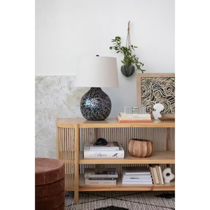 Lámpara de mesa de diseño moderno con Incrustaciones de nácar y sombra de línea, decoración del hogar, mayoristas de la fábrica de Vietnam - Product Image 5