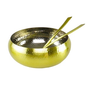 Bol décoratif rugueux bol à fruits en aluminium sur pieds, bol de service de fruits finis de haute qualité poli - Product Image 6