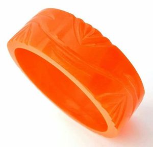 Brazaletes de resina de baquelita de diseño Vintage personalizados pulsera de resina de baquelita acrílica brazalete de resina tallada para mujeres y niñas - Product Image 4