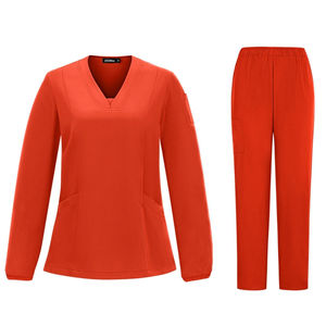 ชุดเสื้อโค้ทการทางการแพทย์ผ้าเดนิมแขนยาวใช้ได้ทั้งชายและหญิงชุดทำงานในโรงพยาบาลผ้าฝ้ายผสมคลินิกเสริมความงาม - Product Image 4