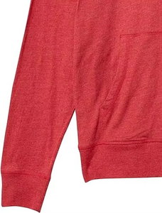 Sudadera con Capucha Ligera de Invierno para Hombre, Roja, Tejida a Crochet, Bordada, Informal, de Mezcla de Algodón, con Bolsillo - Product Image 5