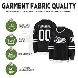 Maillots de hockey personnalisés en usine de qualité supérieure Maillots de hockey sur glace personnalisés sublimés avec logo brodé de haute qualité Équipes et joueurs - Product Image 3