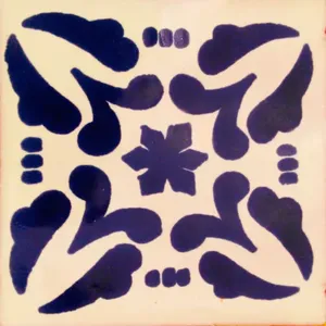 C #119 Muestra de azulejo de pared y suelo de cerámica mexicana Talavera hecha a mano de México Accesorios de suelo tradicionales - Product Image 1