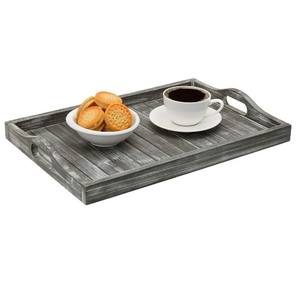 Precios de fábrica al por mayor: Bandeja de servicio de madera de pino rectangular gris rústico con ASAS-Para uso multiusos a precio barato - Product Image 2