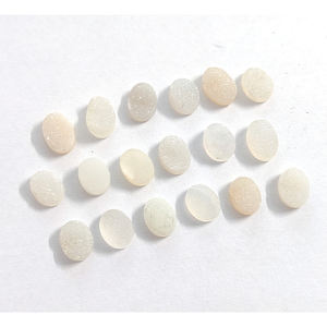 17 piezas de blanco druzy 14x10mm cabujón ovalado 83,05 CTS lote Iroc ventas alta calidad calibrado piedras preciosas sueltas cabina plana US $66 - Product Image 3