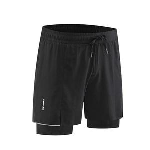 กางเกงขาสั้นออกกำลังกายแบบ2 in 1ผ้าคาดเอวผ้าโพลีเอสเตอร์แห้งเร็วกางเกงออกกำลังกายสำหรับยิมกางเกงขาสั้นตาข่ายฟิตเนส - Product Image 5