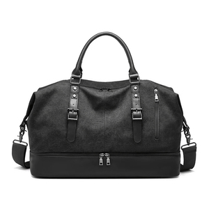 Grande capacité Vintage toile voyage fourre-tout sac polochon luxe Sport Style hommes surdimensionné Weekender nuit épaule cartable - Product Image 3