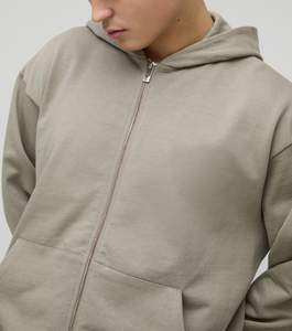 OEM hiver lourd français éponge fermeture éclair sweats à capuche personnalisé surdimensionné coton polaire fermeture éclair imprimé sweat à capuche pour hommes couleurs personnalisées - Product Image 3
