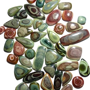 Cabujón de jaspe imperial natural, piedras preciosas de cuarzo de forma y tamaño mixtos sueltas para la fabricación de joyas - Product Image 1