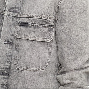 Veste en jean pour homme, style streetwear, nouvelle collection hiver, haute qualité, 100% coton, motif lettres, écologique, faible MOQ - Product Image 6