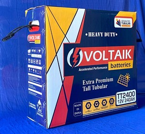 แบตเตอรี่แบบท่อพรีเมี่ยมสำหรับแผงโซลาร์เซลล์ไฮบริด5KW อินเวอร์เตอร์พลังงานแสงอาทิตย์ผสมกับแบตเตอรี่ลิเธียมคอมโบโวลท์ C20 120Ah 12V สีน้ำเงิน - Product Image 6