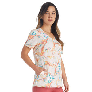 Liquidación de MOQ bajo: Conjuntos de uniformes médicos de poliéster personalizados con sublimación, blusa de punto con estampado de remolinos minerales para hombre - Product Image 1