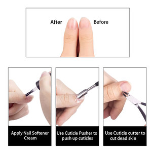 Pince à cuticules et pousse-cuticules personnalisables, couleur noire, soins pour bébé, outils à ongles incurvés en acier inoxydable pour les doigts et les orteils, vente en gros, beauté - Product Image 5