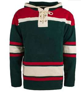 Meilleurs sweats à capuche de hockey sur glace par sublimation, sweats à capuche personnalisés en dentelle, vêtements de sport, logo personnalisé, design imperméable et respirant, 100% polyester - Product Image 1