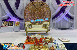 Cadre Frp sculpté à motif Floral de 14 cm pour décor de scène de mariage, encadrement d'arrière-plan de réception de mariage indien - Product Image 3