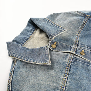 <b>Womens</b> Cropped Denim Jacket Light Wash <b>Vintage</b> <b>Jean</b> Coat Short Casual Outerwear Long Sleeve High Waist Fashion Top - Product Image 6